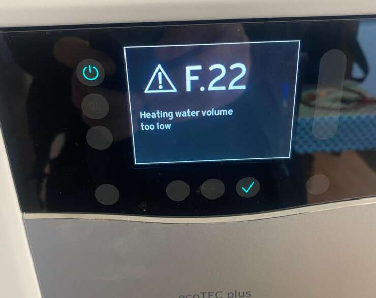 F22 fault Vaillant ecoTec NEW MODEL